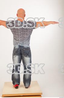 Whole body modeling reference blue jeans gray tshirt 0021